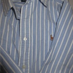 woman’s Blue Striped polo Shirt